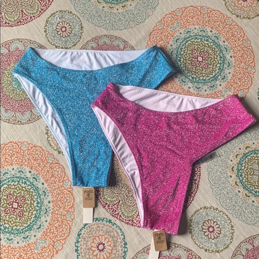 PINK Victoria's Secret Bikini Set Pink and Blue